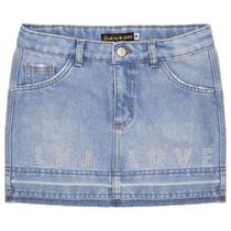 Saia Juvenil Look Jeans Curta Jeans