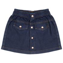 Saia Juvenil Look Jeans Moletom Jeans