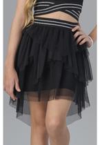 Saia Juvenil Tule Preto Vanilla Cream Saia Juvenil Tule Preto Vanilla Cream
