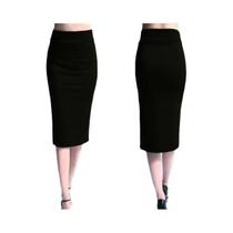 Saia Lápis Feminina De Cintura Alta, Ajuste Slim, Comprimento Até O Joelho, Bodycon, Jupe Femme