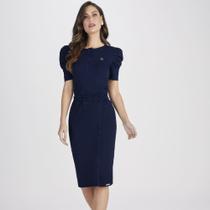 Saia Lapis Malha Denim Titanium Jeans Saia Lapis Malha Denim Titanium Jeans