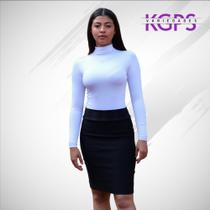 Saia Lápis Mídy Basica Elegante Tecido Bengaline - Preta Saia Lápis Mídy Basica Elegante Tecido Bengaline - Preta