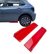 Saia Lateral Universal Spoiler Ajustável Vermelho Gol Palio