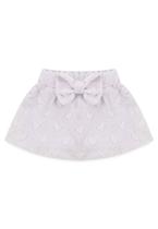 Saia Lezzie Coração - Branco - Ame Kids