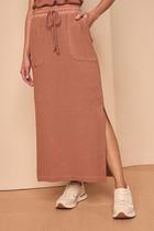 Saia long midi lado avesso relax