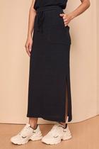 Saia long midi lado avesso relax
