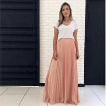Saia longa cor rose tamanho m Saia longa cor rose tamanho m