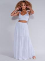 Saia Longa cropped Conjunto Feminino Revanche
