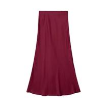 Saia Longa de Cetim Y2K - Cintura Alta, Elegante e Midi