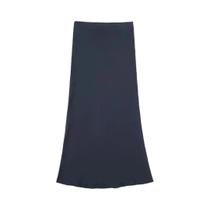 Saia Longa de Cetim Y2K - Cintura Alta, Linha A, Casual - Primavera/Verão