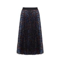 Saia Longa De Cintura Alta Com Estampa De Leopardo Para Mulheres, Moda Elegante Para Escritório