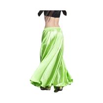 Saia Longa De Dança Do Ventre Espanhola Em Cetim Brilhante De 14 Cores Para Dança Swing