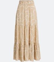Saia Longa Em Viscose Com Estampa Corações Feminino T40