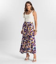 Saia Longa Estampada Endless Roxo Saia Longa Estampada Endless Roxo