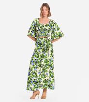 Saia Longa Estampada Endless Verde Saia Longa Estampada Endless Verde