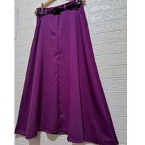 Saia longa feminina alfaiataria moda evangélica