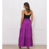 Saia Longa forrada com elástico na cintura Três Marias Saia Longa forrada com elástico na cintura Três Marias