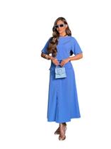 Saia Longa Godê E Blusa Conjunto Feminino Crepe Jade