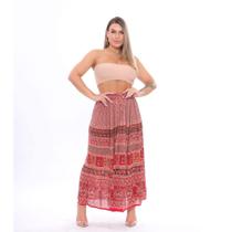Saia Longa Indiana Estampada