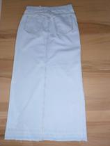 Saia longa jeans feminina sem elastano