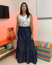 Saia Longa Jeans Três Marias Saia Longa Jeans Três Marias