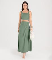 Saia Longa Lisa Feminina Dianna Verde