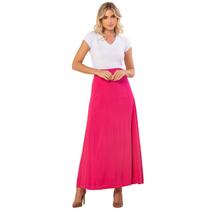 Saia Longa Moda Evangélica Viscolinho Lisa Com Ziper Lateral Saia Longa Moda Evangélica Viscolinho Lisa Com Ziper Lateral