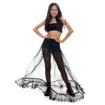 Saia Longa Preta Crinolina