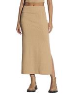 Saia Longa Sommer Canelada Cós Duplo Bege