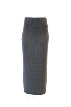 Saia Longa Sommer Canelada Cós Duplo Cinza