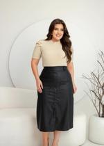 Saia Max Feminina Com Bolsos Funcionais Inverno