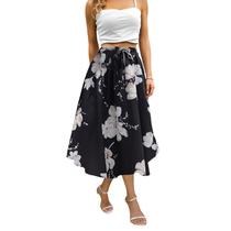 Saia maxi Abaadlw para mulheres de comprimento médio com bolsos Saia maxi Abaadlw para mulheres de comprimento médio com bolsos