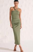 Saia Maxi Midi em Canelado Soft Line Verde Floresta G Linzzi tamanho:G
