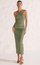Saia Maxi Midi em Canelado Soft Line Verde Floresta M Linzzi tamanho:M