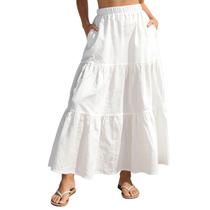 Saia maxi MISSMILLER feminina Boho, verão, primavera 2026, algodão Saia maxi MISSMILLER feminina Boho, verão, primavera 2026, algodão