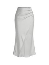 Saia maxi SOLY HUX Elegant Wrap, cintura alta, rabo de peixe franzido