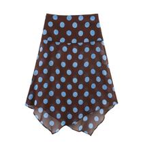 Saia Midi Assimétrica De Chiffon Com Poás Azuis Para Mulheres, Moda De Verão, Saia Casual Para Saia Midi Assimétrica De Chiffon Com Poás Azuis Para Mulheres, Moda De Verão, Saia Casual Para
