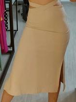 Saia midi bege M