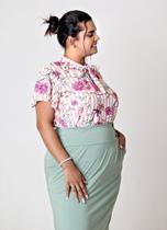 Saia Midi com Bolso e Botões Kaltty