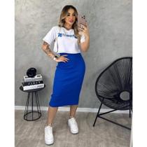 Saia Midi Com Fenda Tendência 2024 Plus Size Moda Blogueira Saia Midi Com Fenda Tendência 2024 Plus Size Moda Blogueira