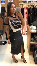Saia Midi Couro Menina Bonita 16539