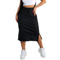 Saia Midi De Moletinho Canelada Moda Modesta Cristã Inverno - 300140 Saia Midi De Moletinho Canelada Moda Modesta Cristã Inverno - 300140