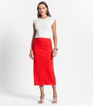 Saia Midi De Ribana Feminina Endless Laranja Saia Midi De Ribana Feminina Endless Laranja
