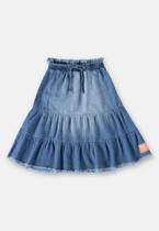 Saia Midi em Jeans Infantil Up Baby