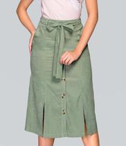 Saia Midi em tecido Microtel Modus e Manias Saia Midi em tecido Microtel Modus e Manias