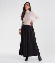 Saia Midi Endless Tencel Twill Feminina Preto Saia Midi Endless Tencel Twill Feminina Preto