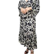 Saia Midi Estampada com Babado Saia Midi Estampada com Babado