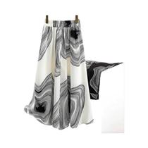 Saia Midi Estampada De Cintura Alta ZANZEA Verão Elástica A-line Moda Coreana Vintage Jupe Faldas