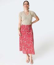 Saia Midi Estampada Marisa-59042 Saia Midi Estampada Marisa-59042