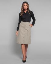 Saia Midi Evangélica com botões e Bolsos Social Casual Saia Midi Evangélica com botões e Bolsos Social Casual